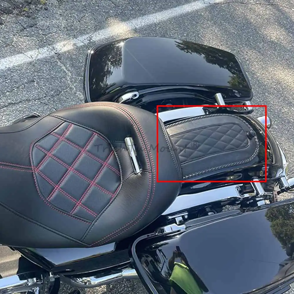 Copri bavaglino parafango posteriore in pelle per moto Harley Touring Electra Glide Road King FLHT FLTR FLHX 2008-2018