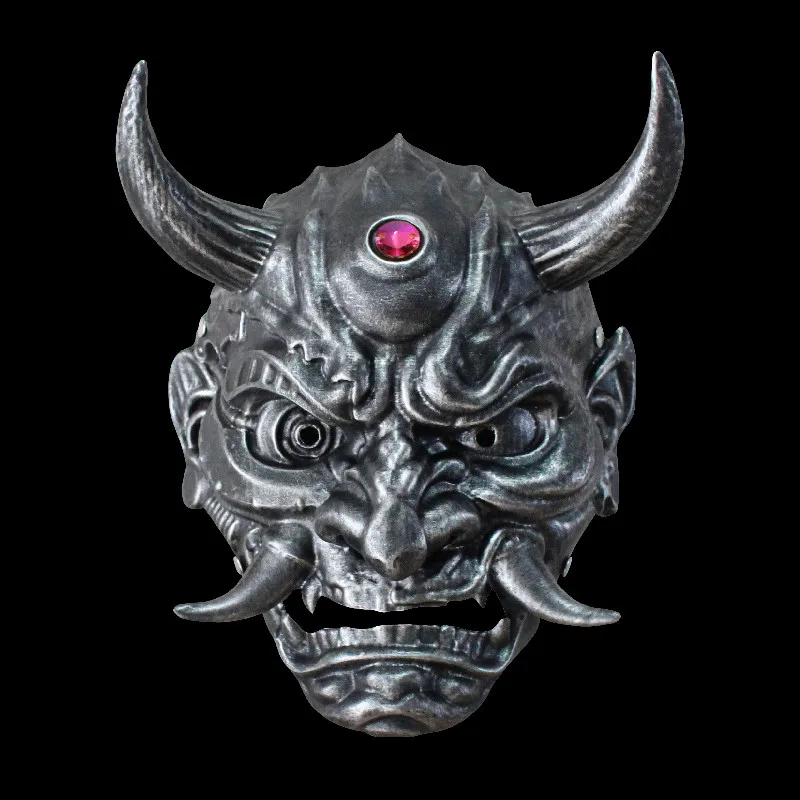 New Type Japanese Soldier Samurai Prajna Mask Horror Oni Prajna Halloween Mask Parties Festivals Supplies Cosplay Resin Mask