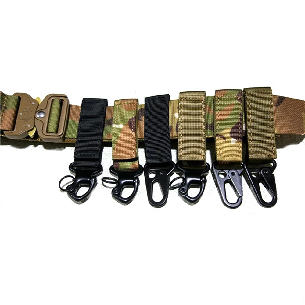 Camping Carabiner Nylon Molle Outdoor Backpack Key Hook Webbing Buckle Belt Buckle Quick Hanging Climbing Accessory