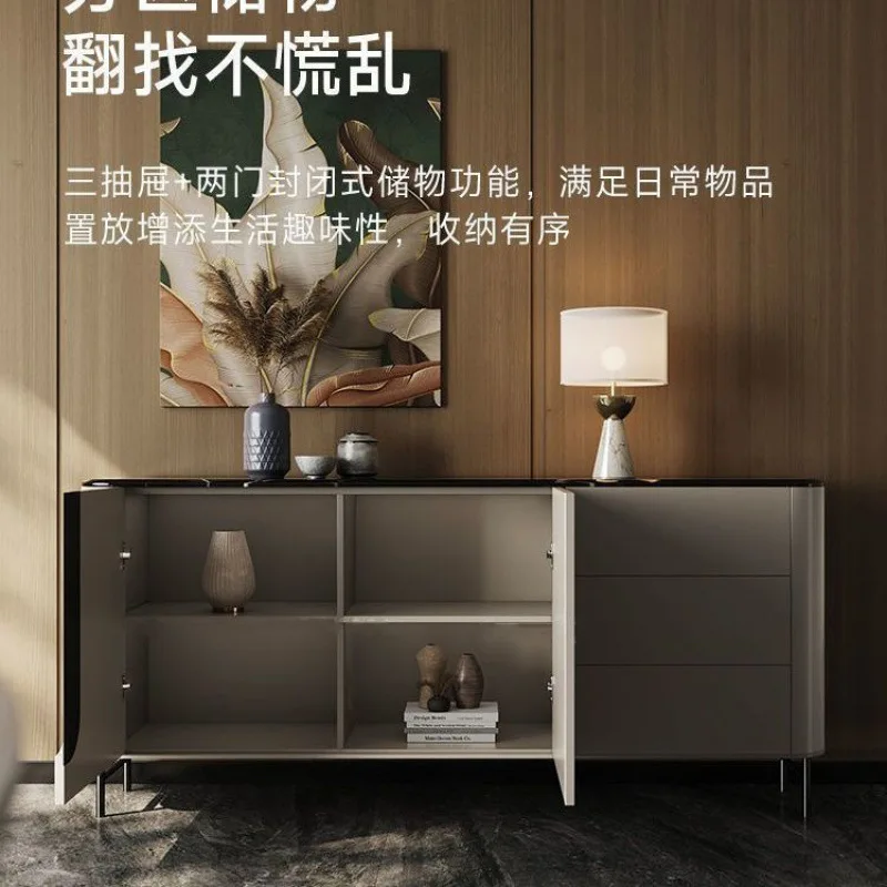 cabinet Italian light luxury minimalist living room storage against the wall high-end modern small apartment entrance cabinet