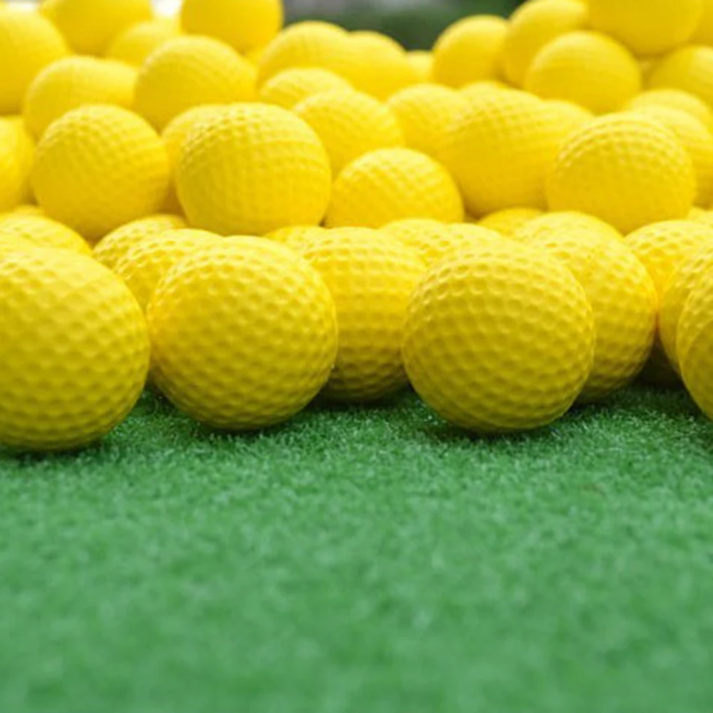 PGM 1pcs Yellow PU Golf Balls Sponge Elastic Indoor Outdoor Practice Single Layer Training Ball Golfs Accessories Gifts