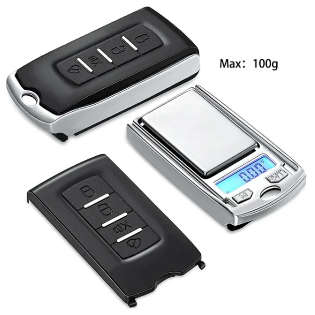 Neue 200g/100g 0,01g Präzisions-Tragbare Autoschlüssel-förmige Mini Digitale Taschenwaage mit LCD-Anzeige – Detail 10