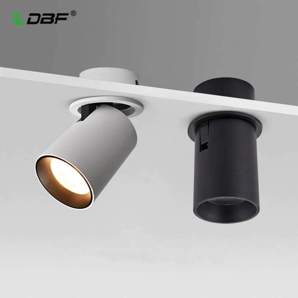 

[DBF]Foldable Recessed Ceiling Downlight 7W 12W Black/White Housing 360 Degrees Rotatable 3000K/4000K/6000K Ceiling Spot Light