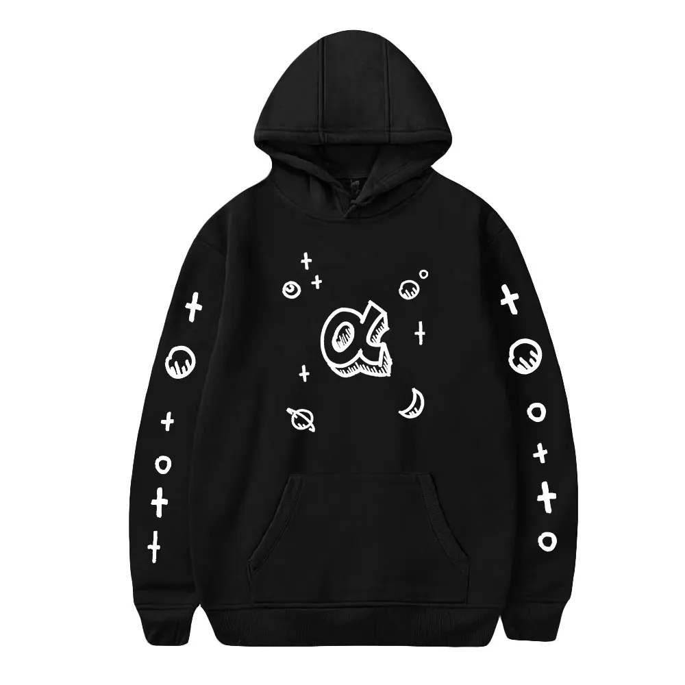 

Alpharad Graffiti Sketch Tagged Merch Hoodies Winter Men/Women Hooded Sweet Streetwear The Hooded Anime Yume Irido ong Sleeve