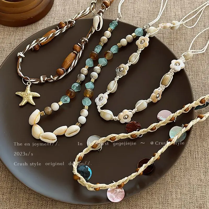 

Vintage Seashell Waist Chain Adjustable Bohemian Hair Band Ethnic Crochet Belt Dual Use Bridal Accessory 2025