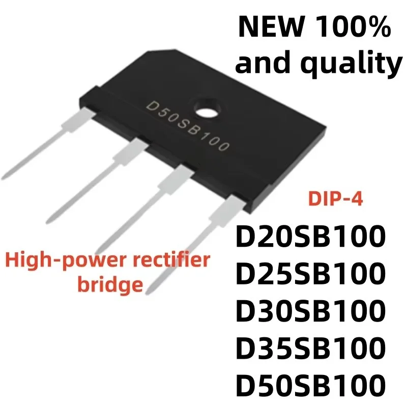 10PCS 100% Brand New D20SB100 D35SB100 D50SB100 DIP-4 D25SB100 D30SB100 High-power rectifier bridge