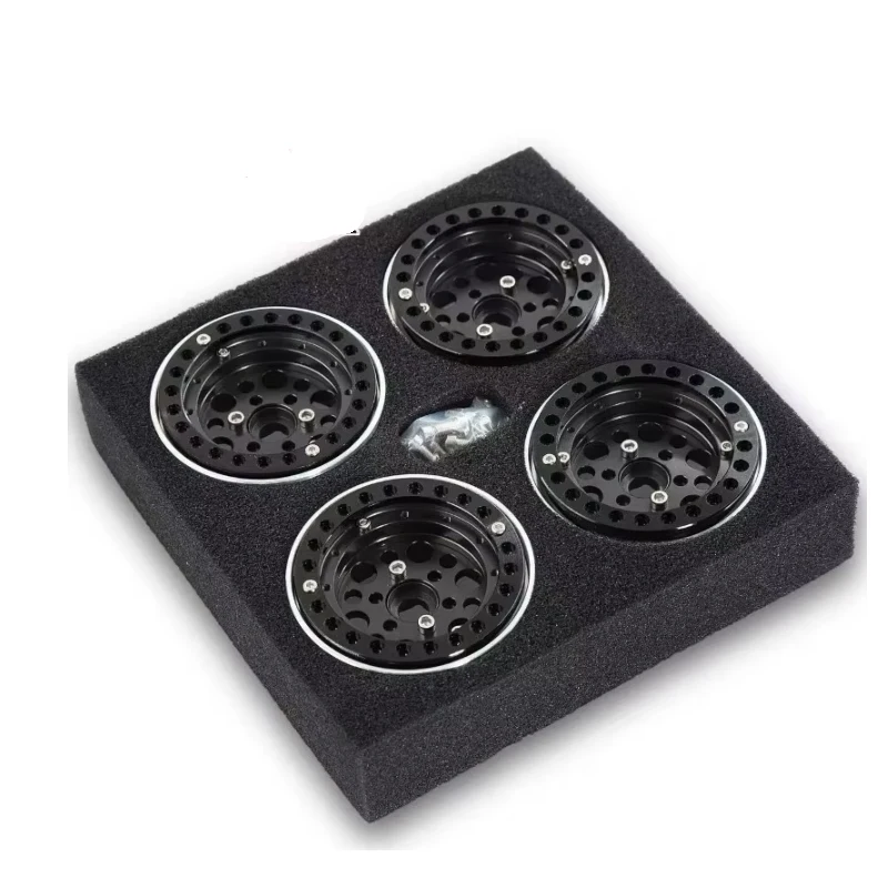 

1/10 Scale 1.9 Inch Alloy Wheel & Simulated Tire, RC Off-Road Crawler Wheel Hub for SCX10 TRX4 90046 D90 H12Y Upgrade Parts