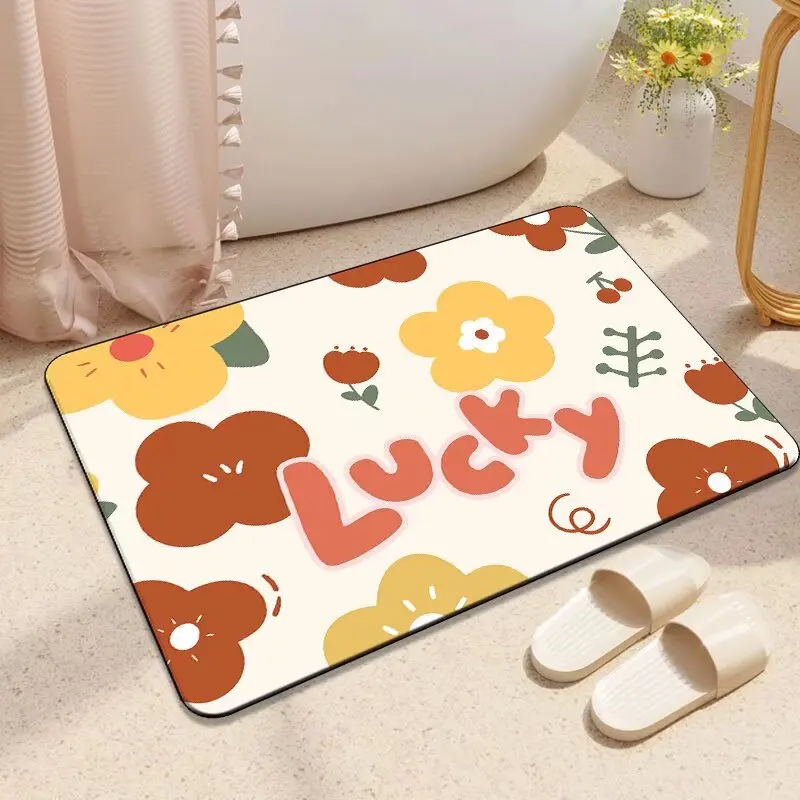 Tappetino assorbente per WC, cuscinetto in silicone antiscivolo per porta WC del bagno, poggiapiedi in fango diatomea ad asciugatura rapida resistente all'usura ispessito