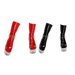 Women's Shiny PU Faux Leather Stocking Cosplay Catsuit Costume Accessories Sexy Adult Wet Look Socks