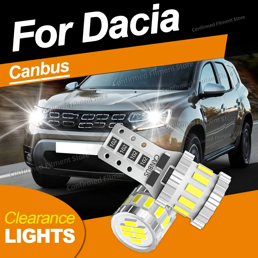 For Dacia Duster Jogger Sandero Lodgy Dokker Logan Spring I II MK1 MK2 MKI MKII Car LED Highlight T10 Canbus LED Clearance Light