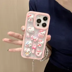 New Trendy Resin drip glueCartoon Phone Case For iPhone 15 14 13 12 11 Pro Max Plus 15plus 14plus Fashion Cartoon Cover