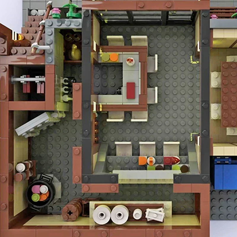 Moc อาคารอิฐ Street View รุ่น Hibachi ร้านอาหารและวันสปาเทคโนโลยี Modular Blocks ของขวัญของเล่นคริสต์มาส DIY Assembly