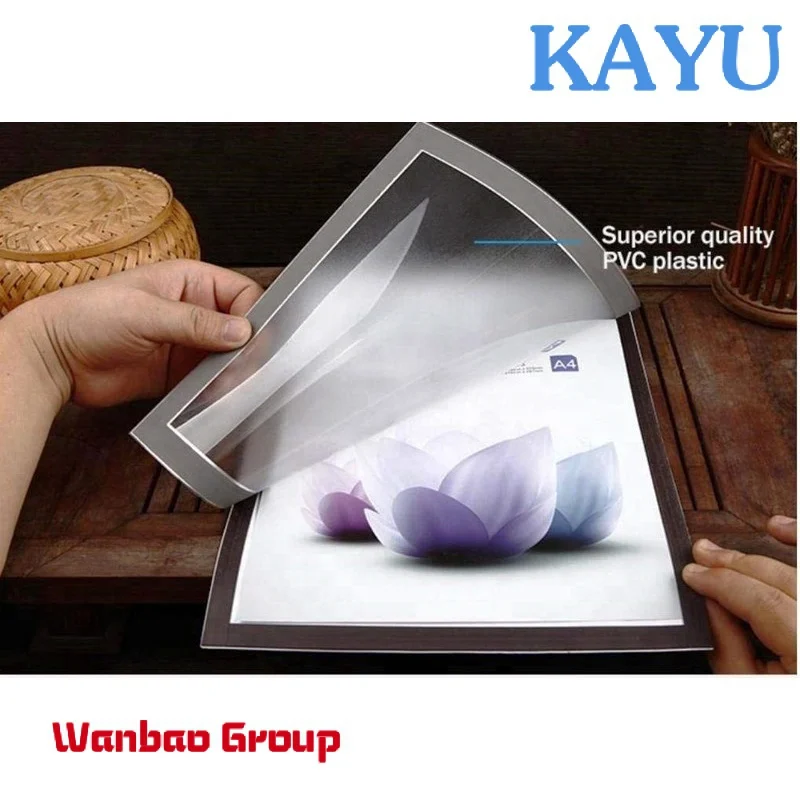 Custom  Pack of 2 A4 Self-adhesive Double Faced Window Poster PVC Photo Frame Magnetic Display Frame