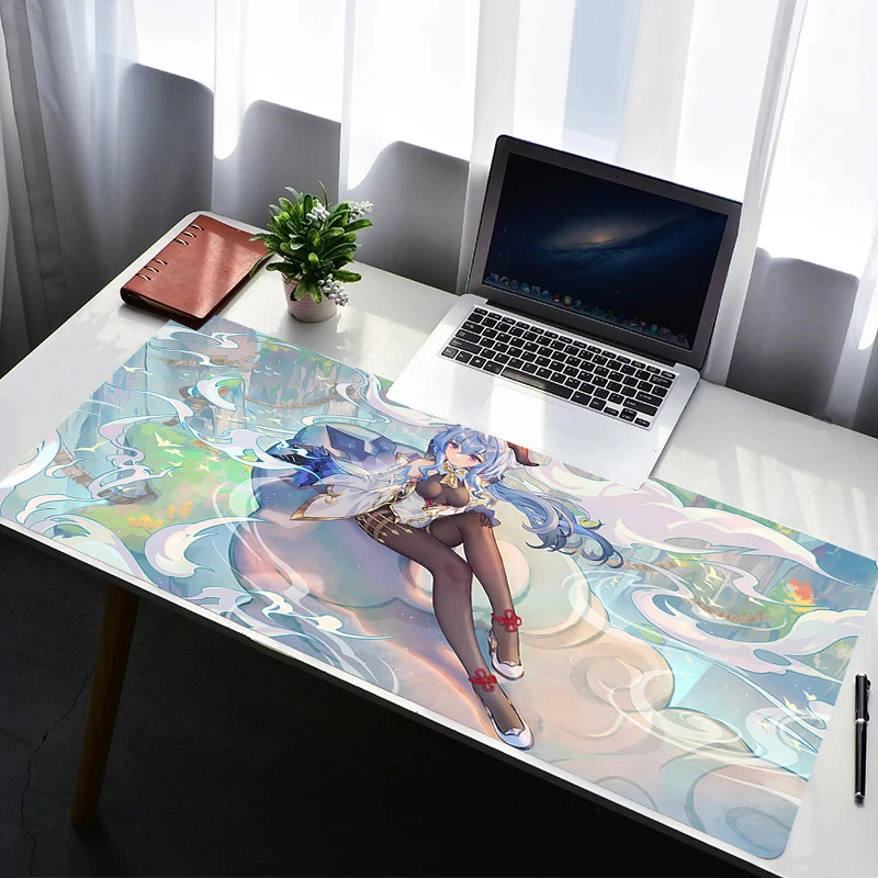 Mouse Pad Laptop Non Slip Extended Desktop Mouse Mat PC Anime HD Keyboard Pad Gaming Accessories G-genshin Impact Ganyu Mousepad