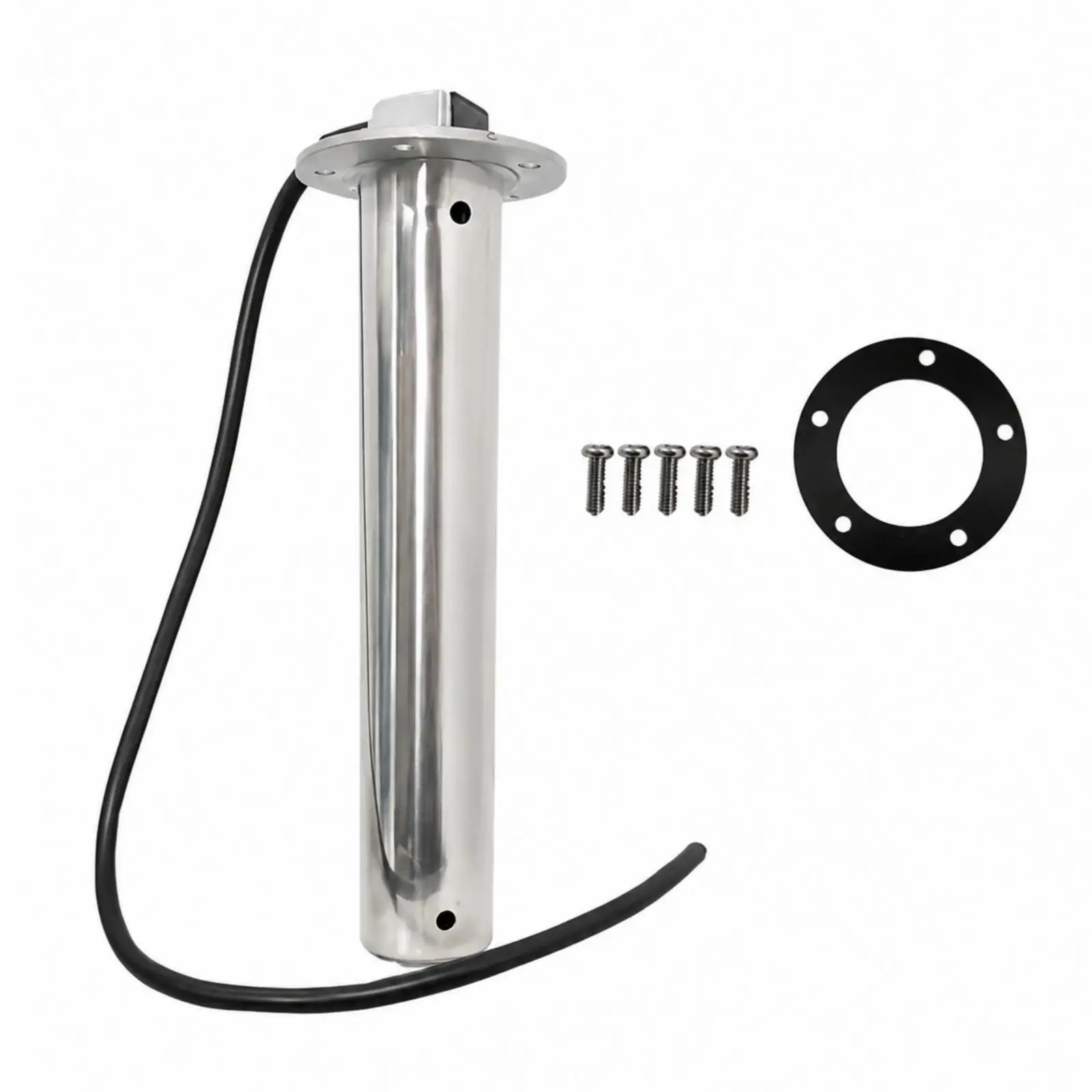 Water Tank Level Sensor Stainless Steel Cylindrical Probe with Mounting Flange for
