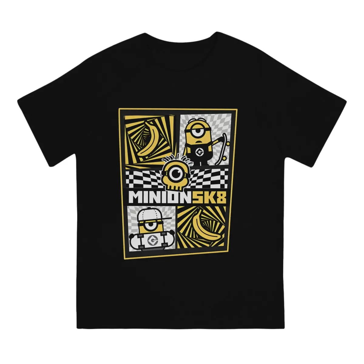 Novelty Poster T-Shirt Men O Neck Pure Cotton T Shirt M-Minions Short Sleeve Tee Shirt 4XL 5XL 6XL Clothing