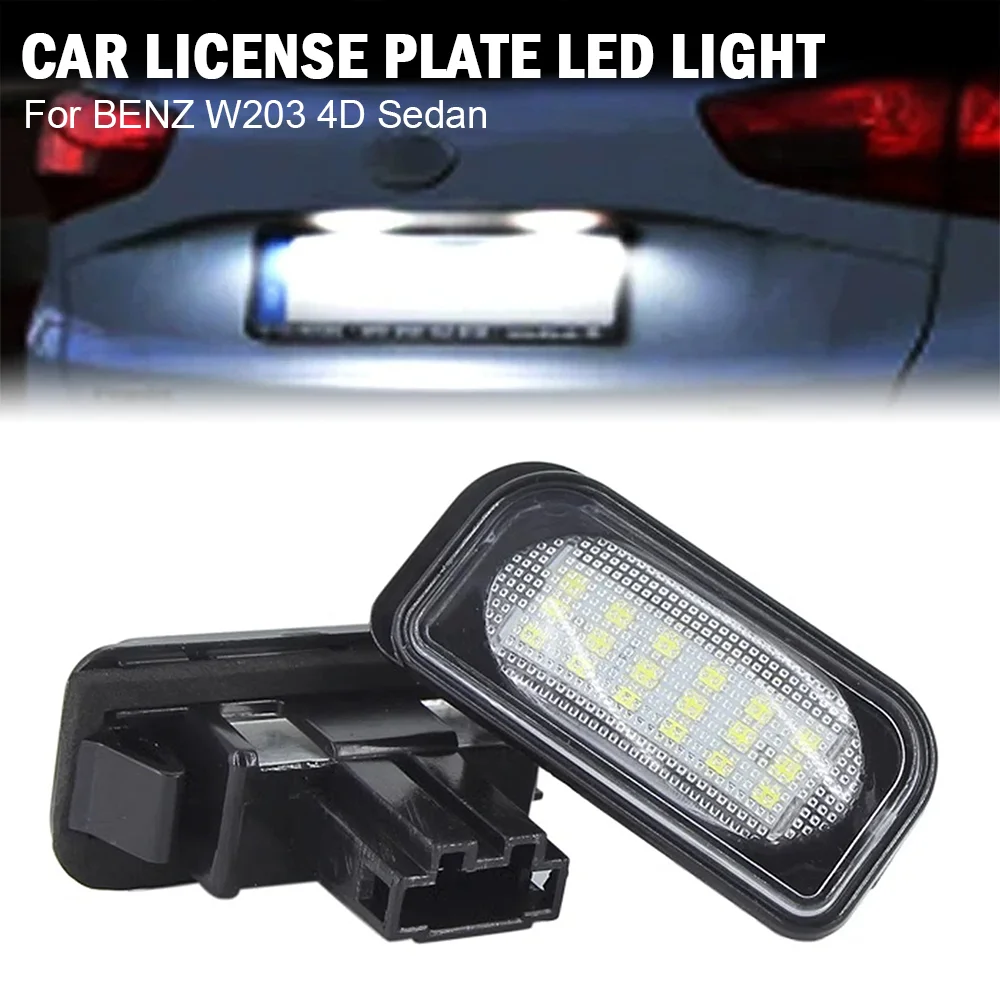 

Car LED License Plate Lights Number Plate Lamps for Audi A3 A4 S4 RS4 B6 B7 A6 RS6 S6 C6 S5 Q7 A8 S8 6000K White Lighting
