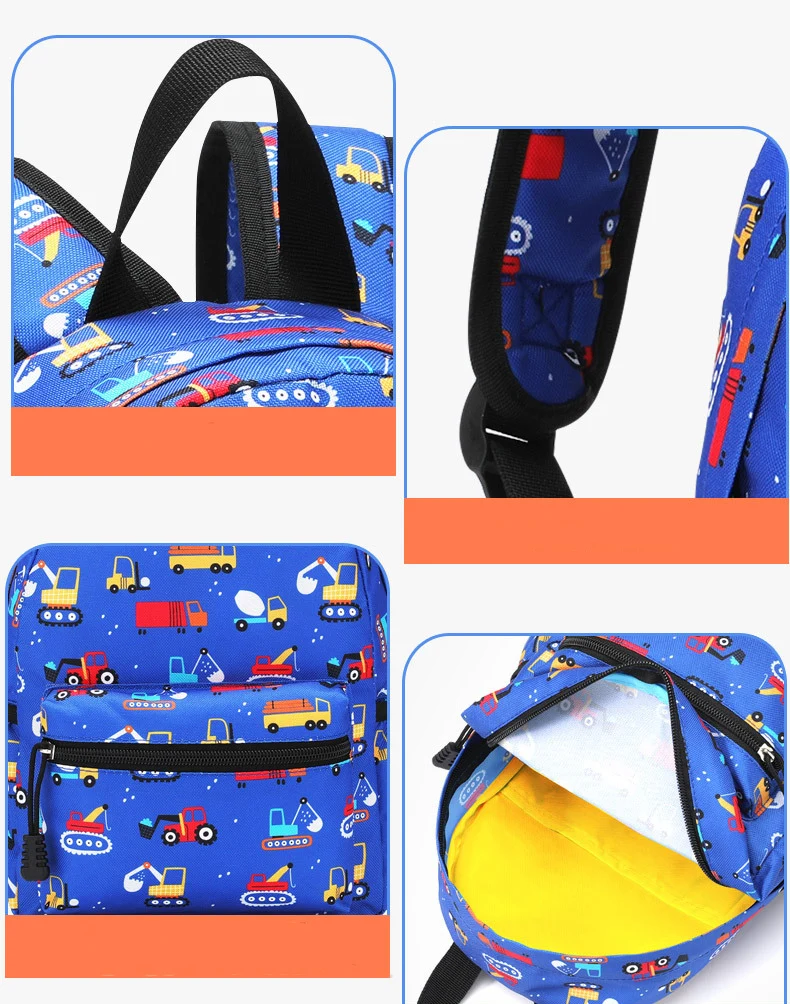 Mochila de dibujos animados con nombre personalizado para niños, mochila de jardín de infantes, ligera y con reducción de carga, a la moda y versátil