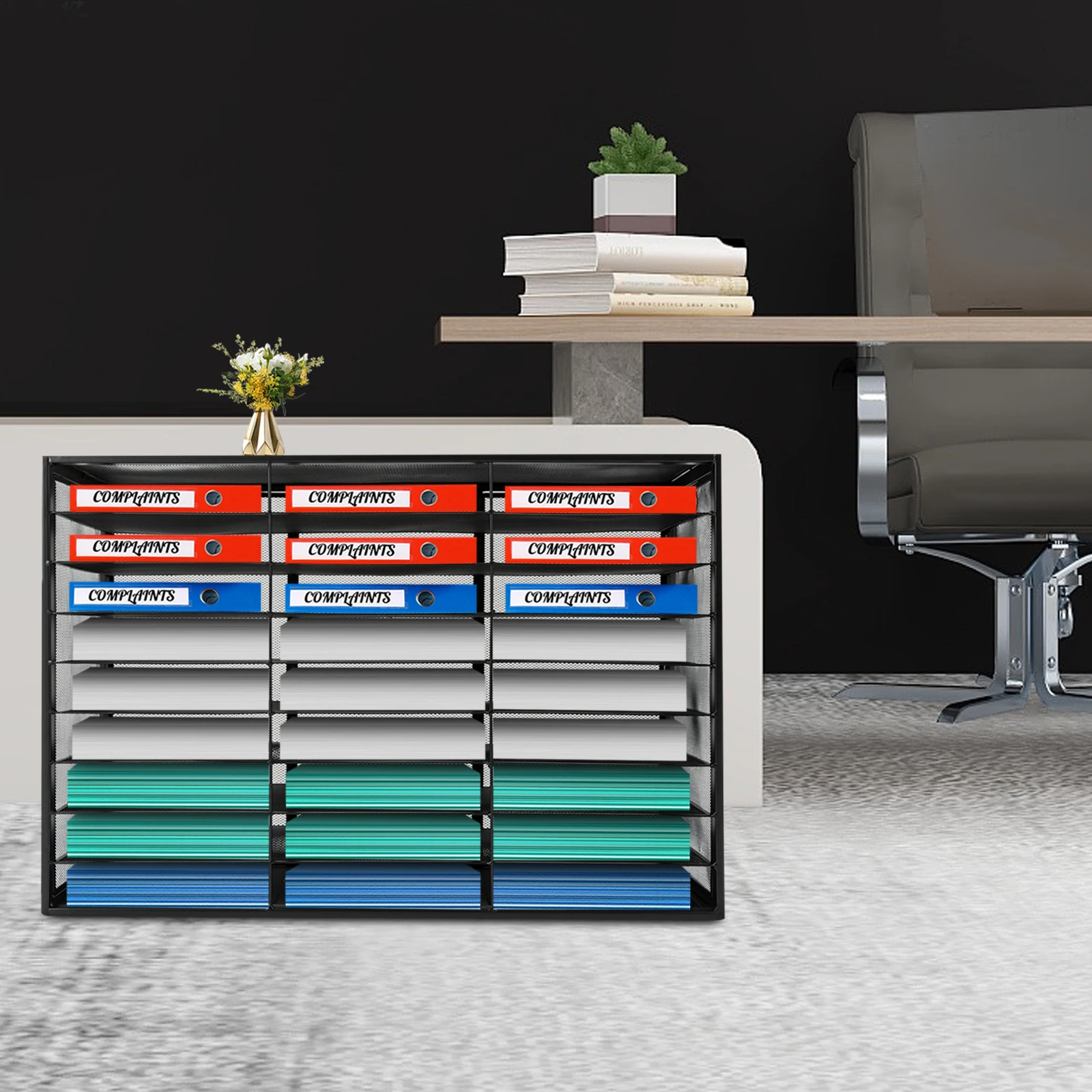 

File Organizer, File Storage Rack, Desktop File Organizer for Office Home School