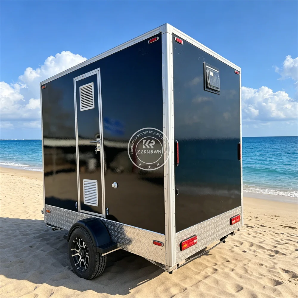 Event Toilet Trailer Modern Modular Mobile Washroom Portable Bathroom Cabin Hygienic Restroom Trailer for camping rental