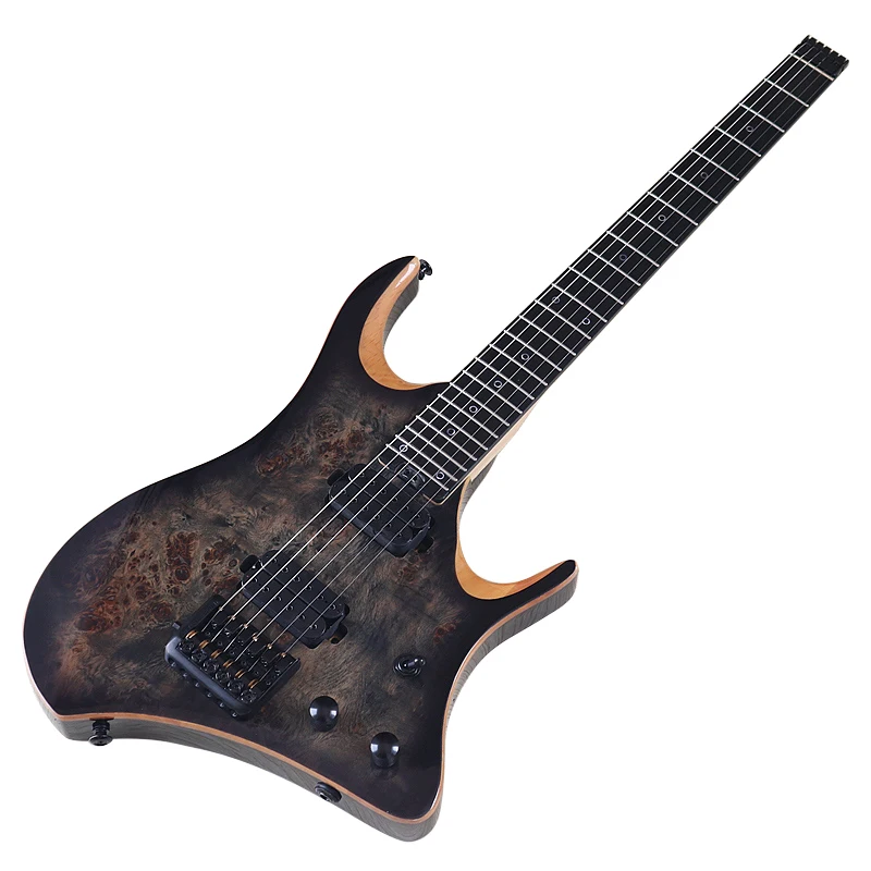 6 String Headless Electric Guitar 30 Inch Solid Ashwood Body Headless Guitar Good Handircaft