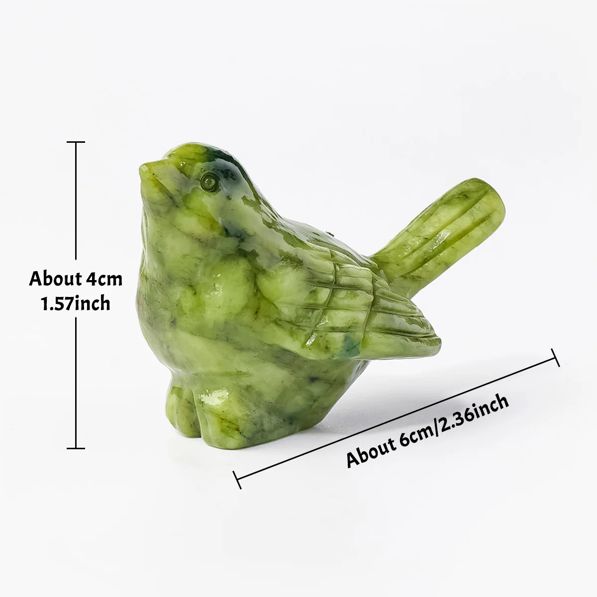 1PC Natural Crystal Raw Stone, Xiuyan Jade & Obsidian Bird Figurines Crystal & Jade Bird Carvings Home Decoration