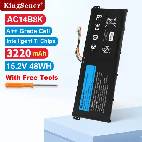 AC14B8K Batteria Del Computer Portatile per Acer EXTENSA EX2540 Nitro 5 AN515-51 Predator Helios 300 N17C1 Per Aspire 5 A515-51G N17C4 A717-71G