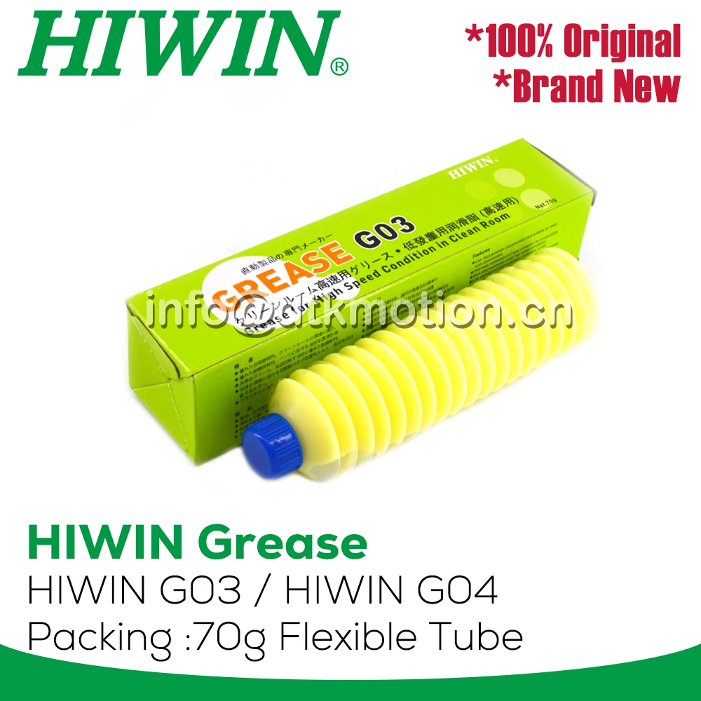 

HIWIN G03 High Speed Low Particle-emitting Wear Resistant Grease HWIN G04 Long Term Usage Brand New Linear Guideways Ballscrews
