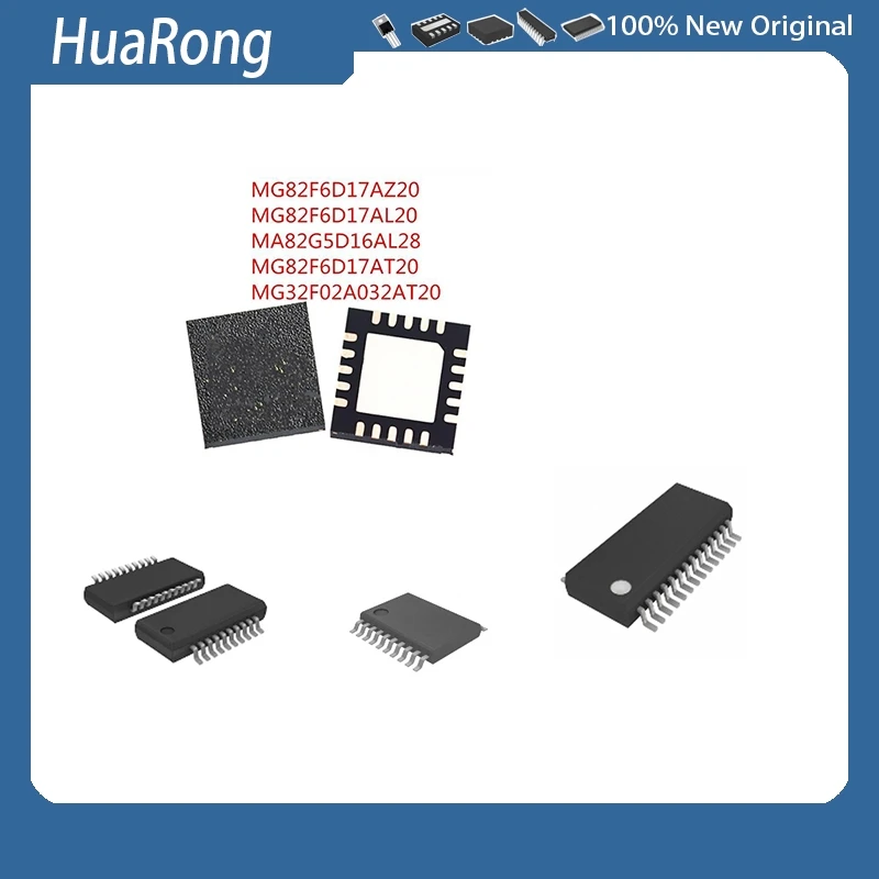 5PCS/LOT     MG82F6D17AZ20   MG82F6D17AL20   MA82G5D16AL28   MG82F6D17AT20    MG32F02A032AT20   QFN20 TSSOP-20 SSOP-28