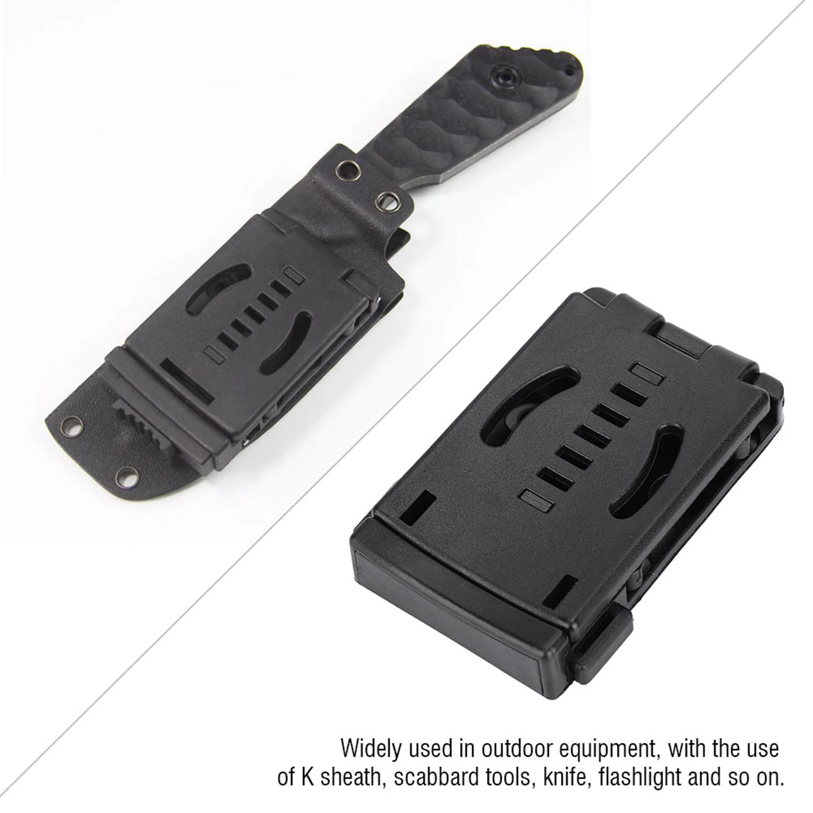 1 Set Scabbard Belt Camping Multifunctional Knife K Sheath Scabbard Clamp Waist Back Belt Clip Sheath Scabbard Scabbard Clamp