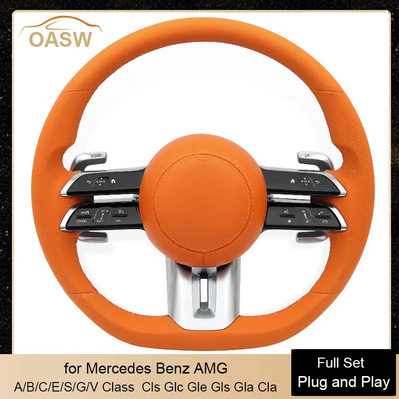 

Car Steering Wheel OEM Any Color for Mercedes Benz AMG W190 W204 W205 W166 W167 W177 W213 cls glc gle gls gla cla glk slc
