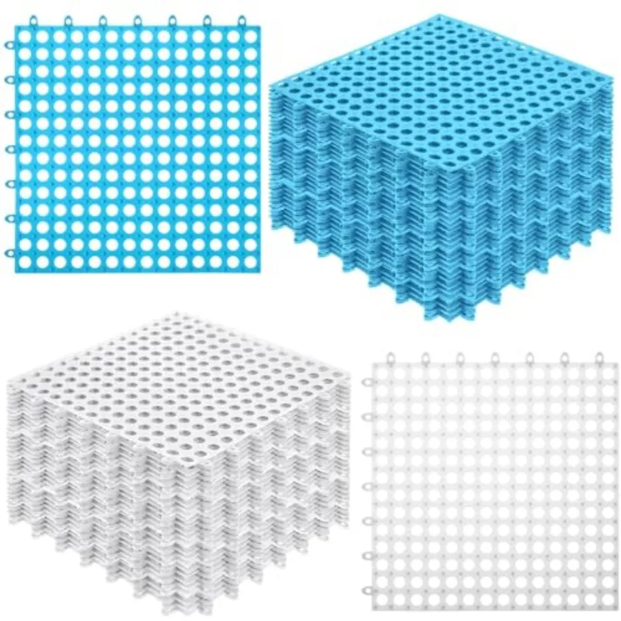 

Drainage Interlocking Tiles Bulk 11.8'' x 11.8'' Modular Interlocking Mat Non Slip TPE Splicing Garage Floor Tiles with Drain H