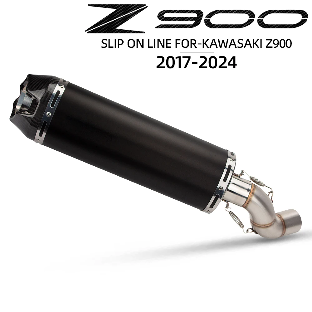 

For Kawasaki Z900 2017-2024 Exhaust Pipe Motorcycle Escape Arro Carbon Muffler with Middle Link Pipe System Slip on Line