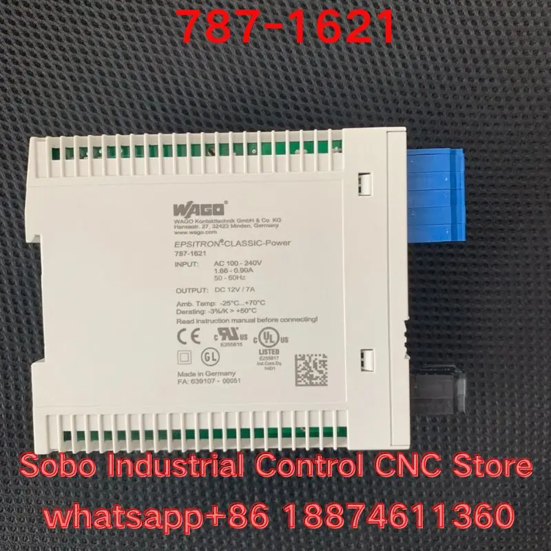 Second-hand Tested OK WAGO power module 787-1621, DC12V  Fast Shipping