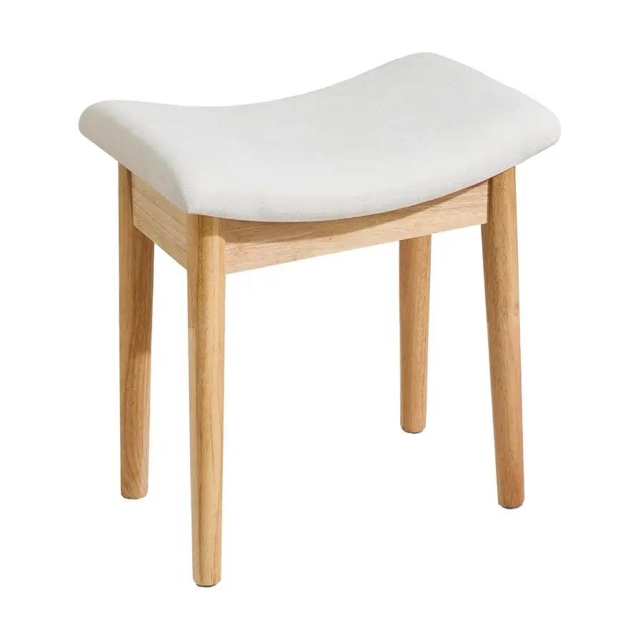 

Vanity Stool with Saddle Cushion, 18 Inch Makeup Vanity Chair for Living Room, Modern Foot Stool Ottoman Piano Bench,Small Uphol