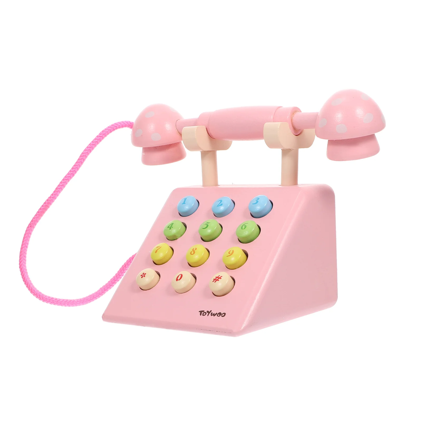 

Simulated Telephone Interaction Plaything Toy Mushroom Simulation Wooden Kid's Baby