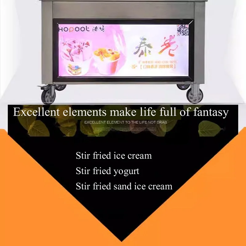 High Quality New Condition Ice Cream Rolls Machine Pan-Fried Frozen Treats From Ice Cream Syrup