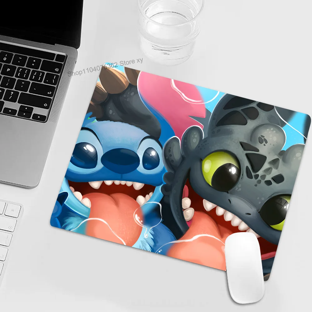 Cute Cartoon Stitch Mousepad Small LockEdge Mouse Pad For Gamers Computer Desk Pad Rectangular Anti-slip Rubber