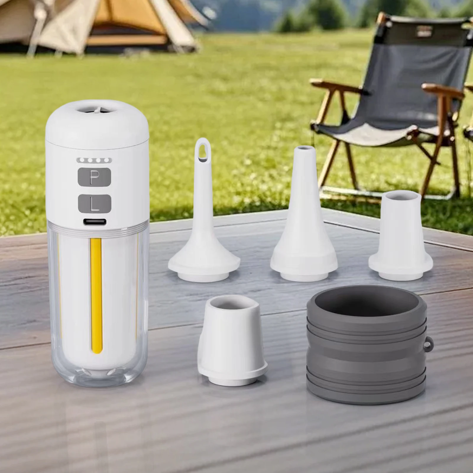 Electric Air Pump Inflate/Deflate Type-C Powerful Mini Air Mattress Pump 4.5kPa for Air Mattress Pool Floats Vacuum Storage Bags