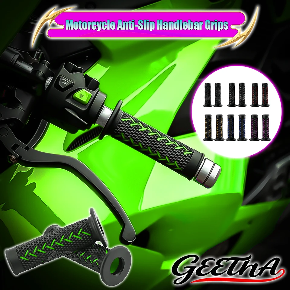22MM Motorcycle Anti-Slip Handlebar Grips FOR NINJA ZX4R ZX4RR ZX25R ZX25RR ZX6R ZX10R ZX10RR  ZX-14R NINJA500/400 Accessories