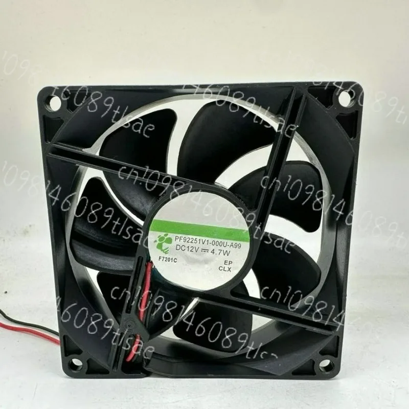 DC 12V 4,7W 90x90x25mm 2-Draht-Server-Lüfter, PF92251V1-000U-A99, Hochgeschwindigkeits-Kühlventilator