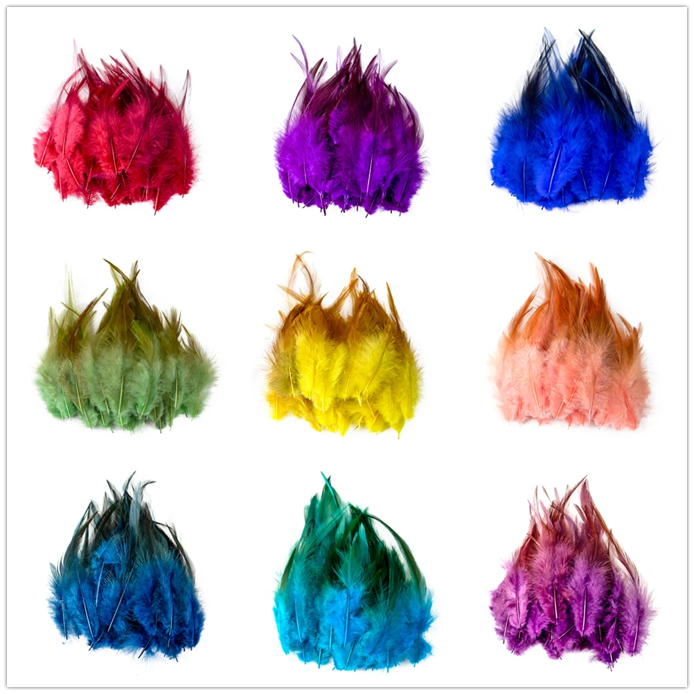 

Natural Rooster Feathers for Crafts 100pcs/lot Cheap 10-15cm Diy Chicken Feather Jewelry Earring Plume Decoration Accessories