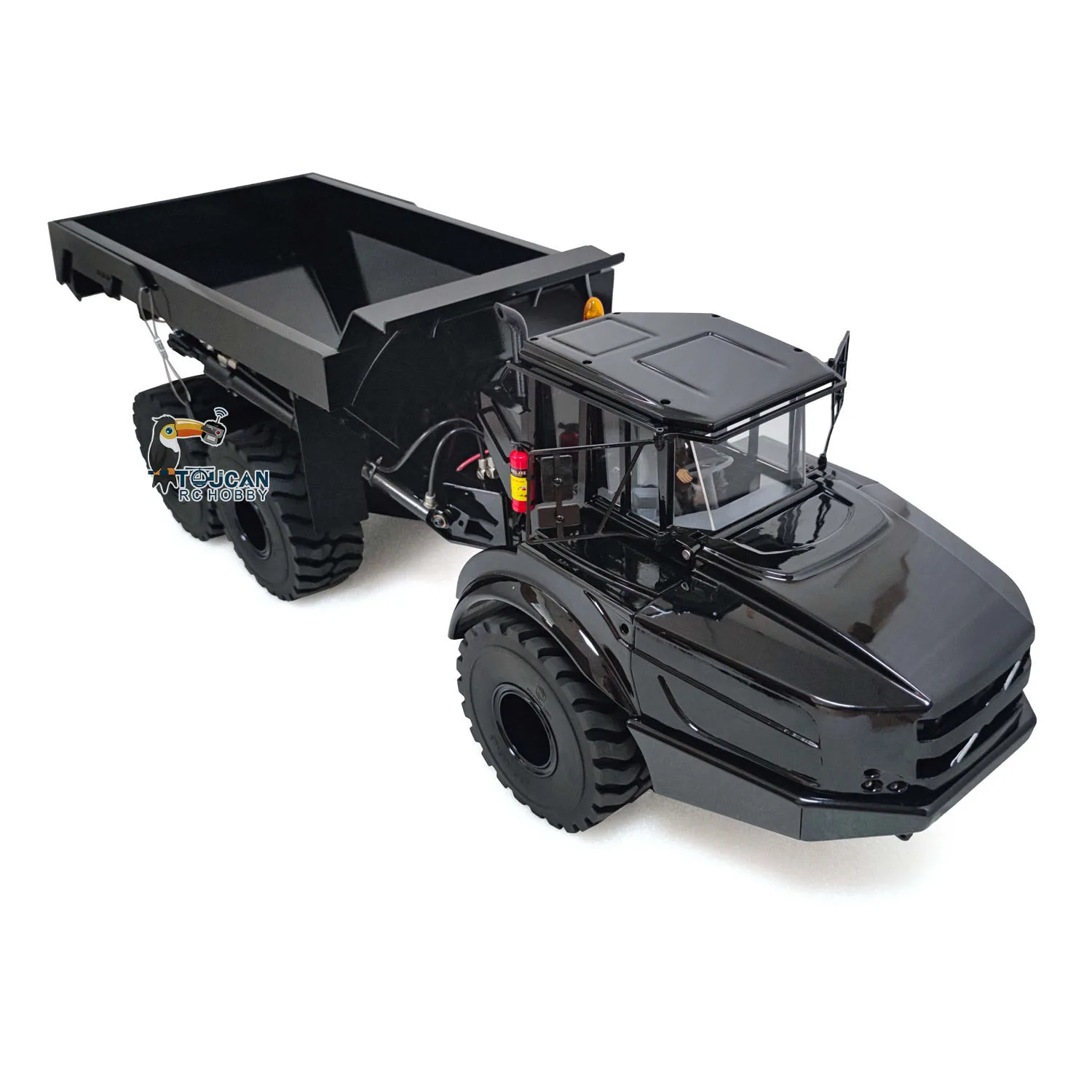 Toys XDRC 1/14 6X6 RC Hydraulic Articulated Truck Remote Control Dump Car With Light Sound Motor Toucan Finished Model TH21623