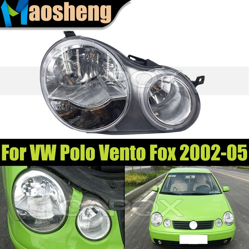 

Галогенная передняя фара без ламп для VW Polo Vento Fox 2002-2005, левая фара (для водителя)