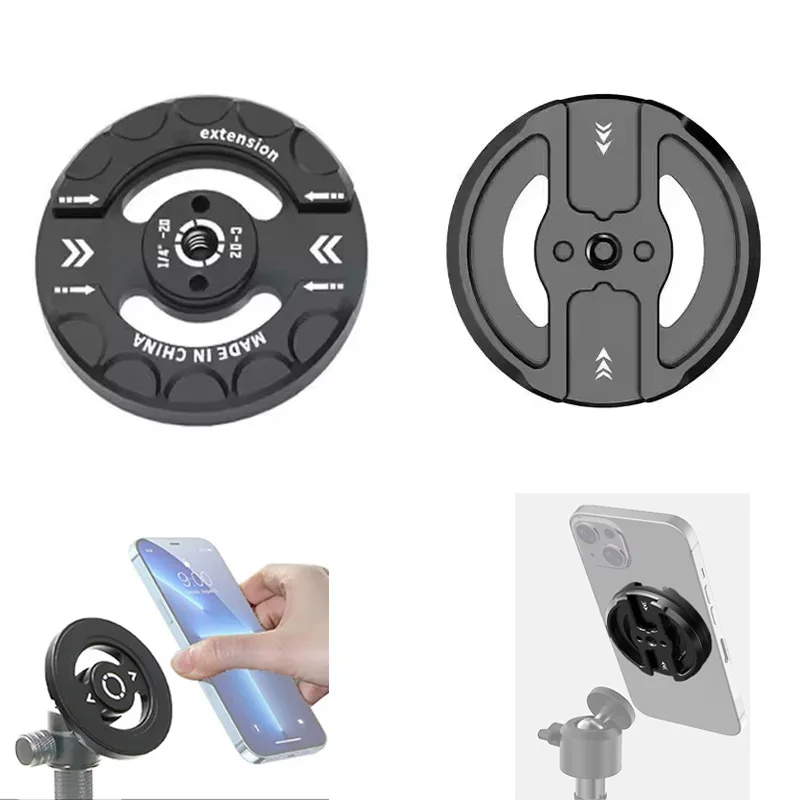 

Магнитный держатель для телефона FEICHAO для iPhone 16, 15, 14, 13, 12 Pro Max для Magsafe с двойным креплением для холодной башмака для адаптера для штатива