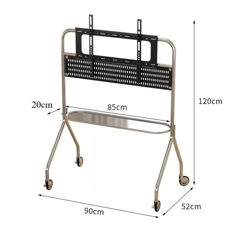 Nordic TV Stands Luxury Design TV Stand Stainless Steel with Storage Pegboard for Middle Eastern Mansions Living Room Furniture