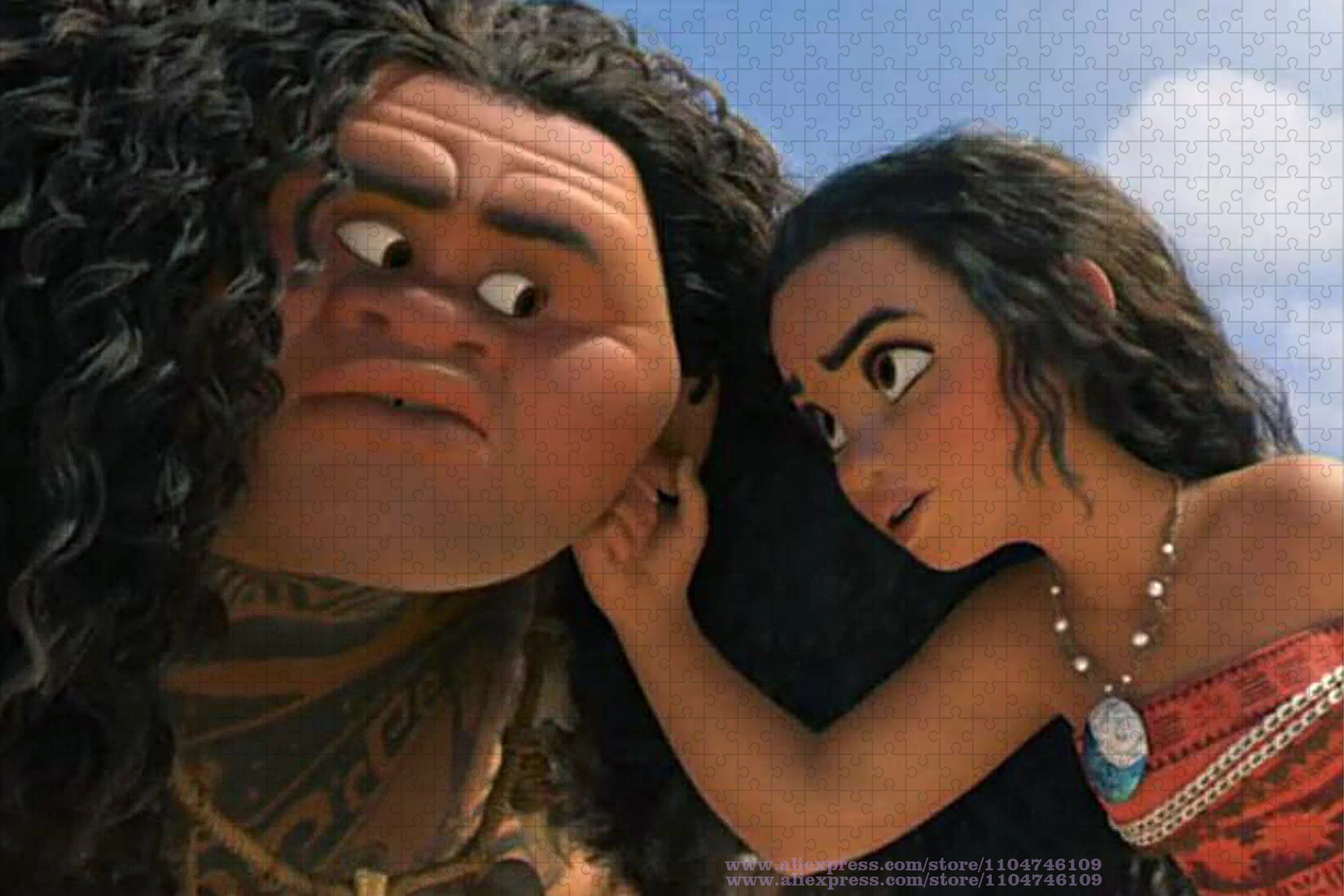 Puzzle Disney Anime Moana Księżniczka Moana 108/200/300/500/1000/1500 Elementów Puzzle Logiczne Urodzinowe Ręcznie Robione Prezenty DIY