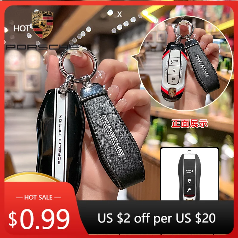 

Car Sticker For Porsche Racing Style Car Remote Key Cover Case Protection Shell For Porsche Macan Cayenne Panamera 718 Boxster C