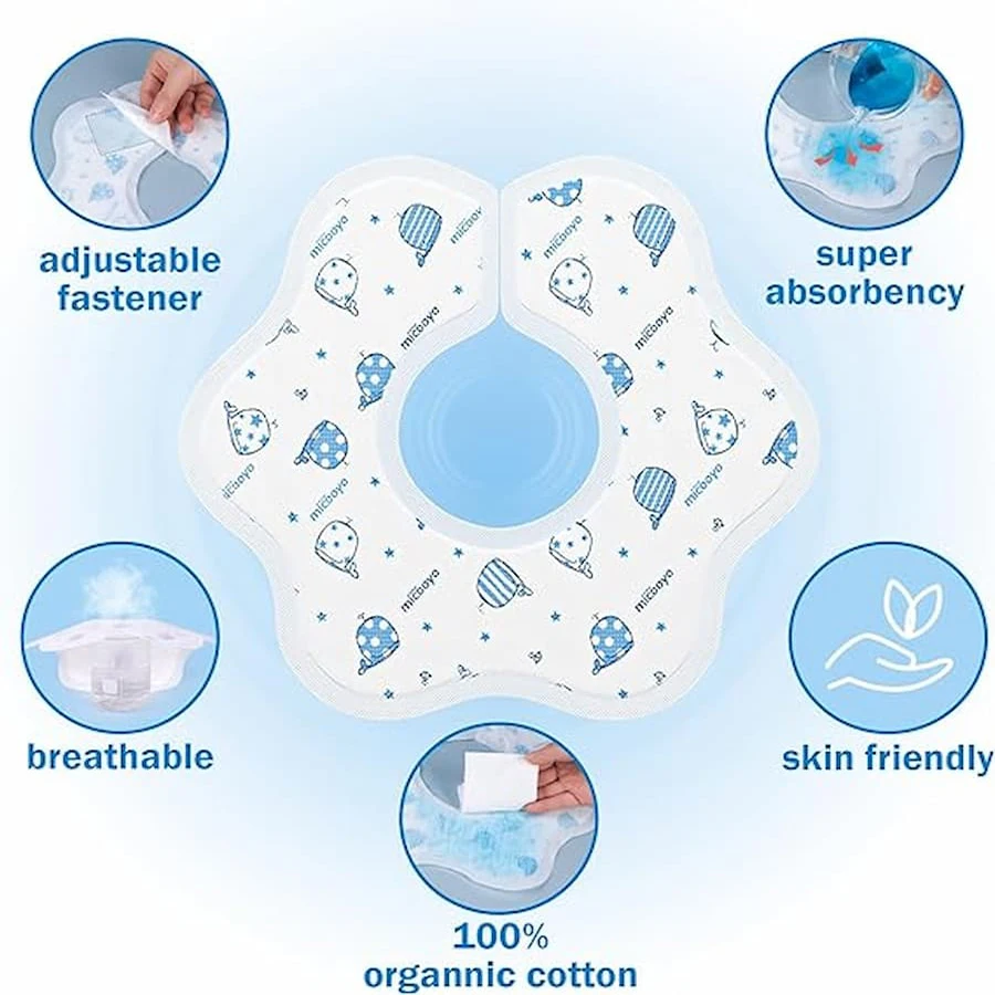 50 Set 360°Rotate Baby Bibs for DroolingTeething 0-24months Disposable Baby Super Soft & Absorbent Baby Bibs For Boys And Girls