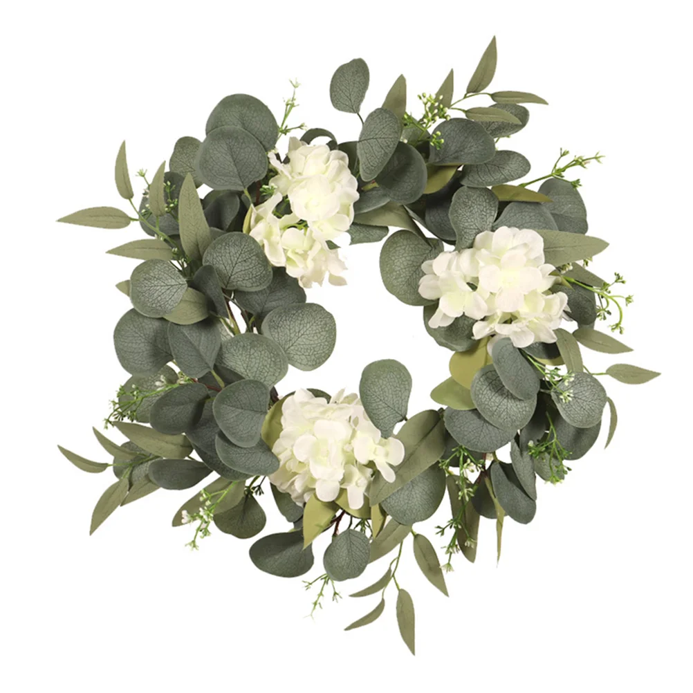 

Decor Eucalyptus Leaf Garland Wreath Hanging Decoration Wedding Decorative Imitation Pendant Emulated Green Door